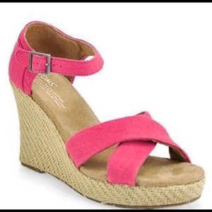 Toms espadrilles wedged sandals